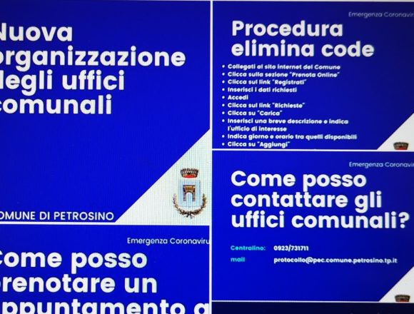 Grandi novità per Comune di Petrosino che attiva la procedura “Elimina code”. Dalla prossima settimana sarà possibile anche richiedere online i certificati anagrafici