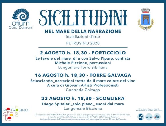 Petrosino Estate 2020, torna l’appuntamento con “Sicilitudini”. Tre le iniziative in calendario il 2, 16 e 23 agosto