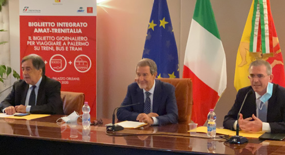 Palermo: arriva il biglietto integrato per treni, bus e tram. Presto anche a Catania e Messina. La presentazione ieri a Palazzo d’Orleans