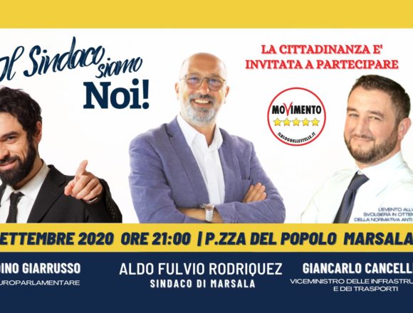 Cancelleri e Giarrusso con Aldo Rodriquez