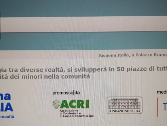 La grande manifestazione”RisuonaItalia” a Palazzo Branciforte a Palermo. Il concerto è frutto della collaborazione tra le orchestre, i cori, la Fondazione Sicilia e i bambini