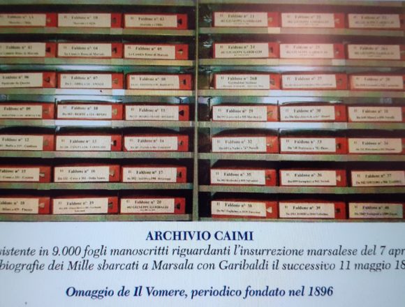 Attività del Centro Studi Garibaldini di Marsala, i complimenti di un parente del Colonnello Giuseppe Dezza per l’Archivio Caimi