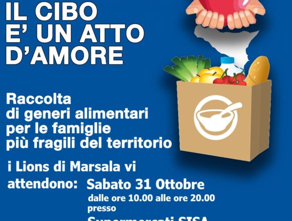 Il Lions Club Marsala promuove una raccolta alimentare