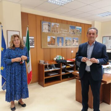 Il sindaco Massimo Grillo in visita al Tribunale di Marsala. La prossima settimana incontrerà il Prefetto di Trapani