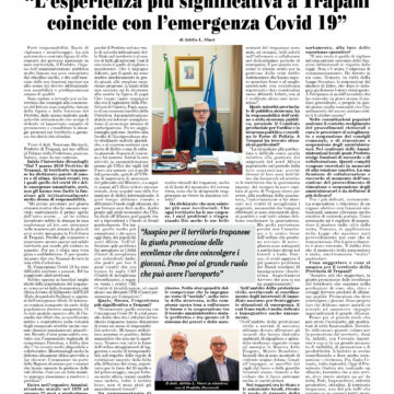 Nostra intervista al Prefetto di Trapani, Tommaso Ricciardi: ” L’esperienza più significativa coincide con l’emergenza Covid”. E’ sul nuovo numero del Vomere