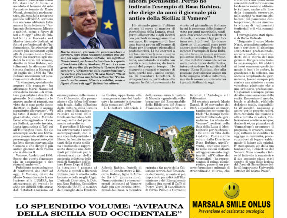 Il Vomere alla Lumsa di Roma al centro di una lezione al master di giornalismo. Il docente Mario Nanni ai suoi allievi ” Il giornale è un modello da imitare. Le donne direttori sono pochissime. Perciò ho indicato l’esempio di Rosa Rubino che dirige da anni il giornale più antico della Sicilia”