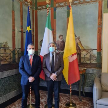 Il presidente del consiglio Sturiano incontra a Palermo il neo assessore all’Agricoltura Tony Scilla per formulare gli auguri di buon lavoro