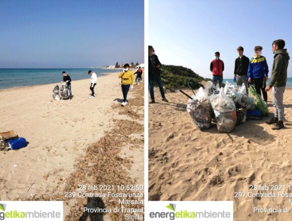 Nuovi interventi di volontari ambientalisti a Marsala, ripuliti tratti di spiaggia e raccolto rifiuti alla Spagnola