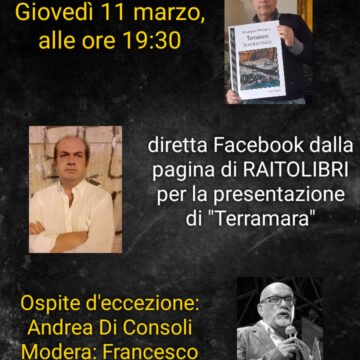 Giovedì 11 marzo  in diretta Facebook presentazione del libro di Giuseppe Petrarca: “Terramara. La città puntellata” edito da Delos Digital