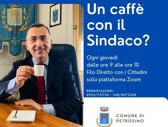 Filo diretto con i cittadini di Petrosino, al via gli incontri online “Un Caffè con il Sindaco”