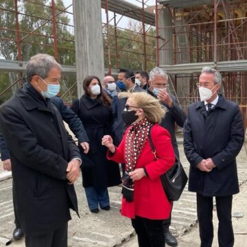 Gela, Musumeci in visita al cantiere del Museo della nave