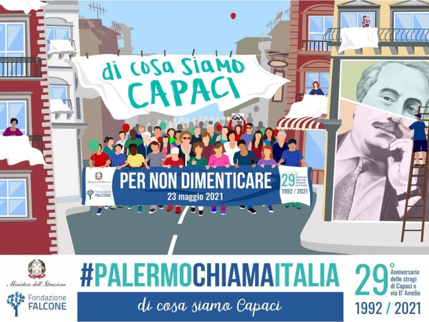 Strage di Capaci: Domenica a Custonaci lenzuola bianche per commemorare le stragi mafiose del ’92. Alle 17, 30, cerimonia dinnanzi al Palazzo Municipale