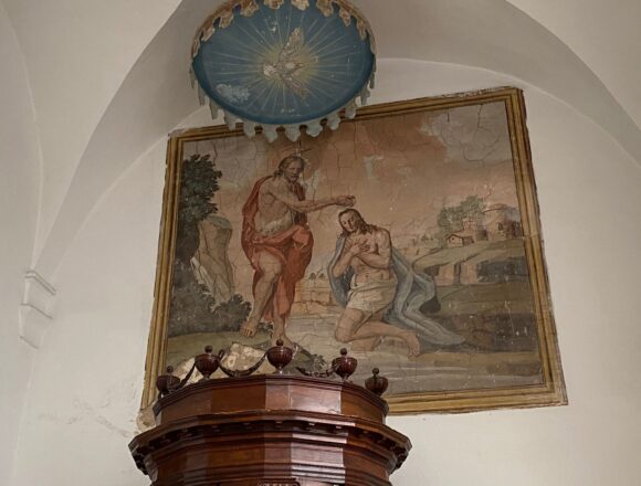 Marsala, Chiesa di San Matteo, il Lions Club finanzia il restauro dell’affresco “Il Battesimo del Signore”