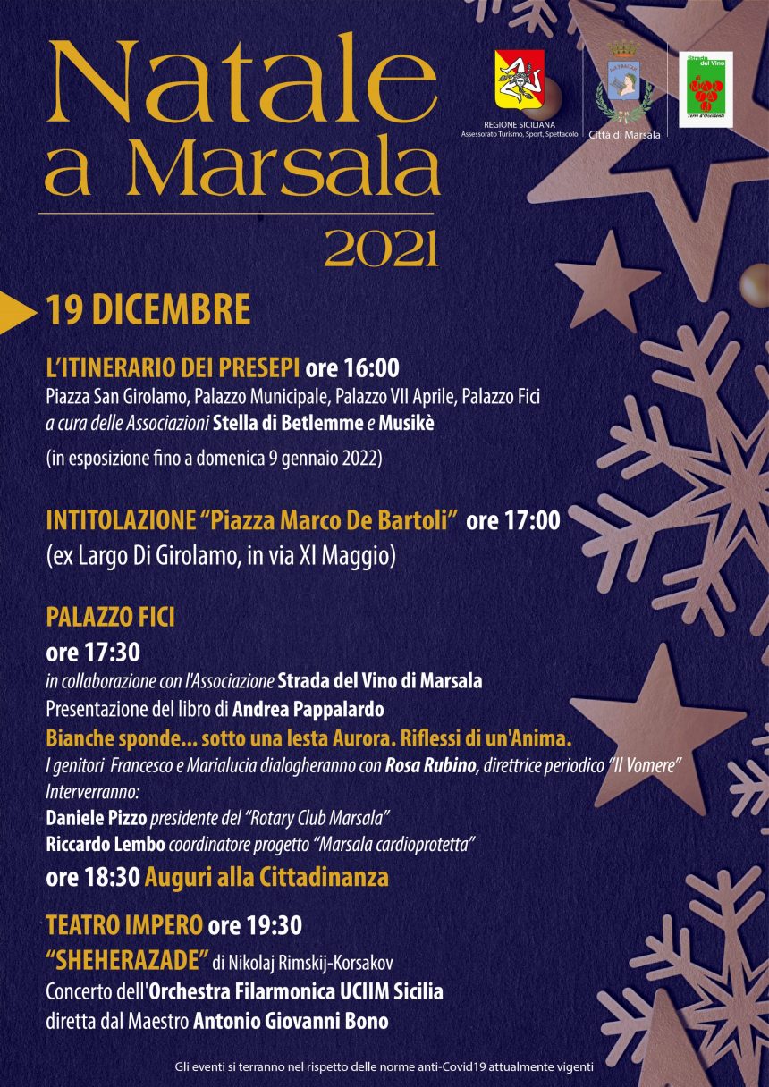 Natale a Marsala. Gli eventi di domani, domenica 19