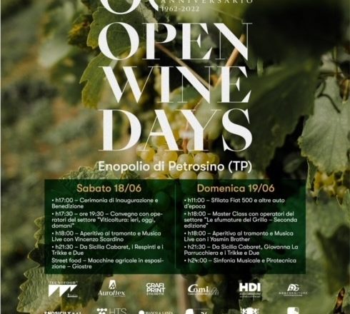 Grande evento Sabato 18 e Domenica 19 giugno: Wine Open Days – Edizione Speciale – 60° Anniversario Cantine Europa S.C.A. presso l’Enopolio di Petrosino