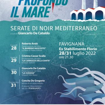 Favignana, dal 28 al 31 luglio “Come è profondo il mare”. Serate di noir Mediterraneo a cura di Giancarlo De Cataldo 