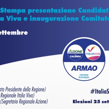 Elezioni regionali, conferenza stampa e inaugurazione comitato elettorale Italia Viva Sicilia