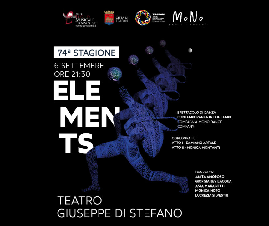 In scena “Elements”: uno spettacolo di danza contemporanea in due tempi