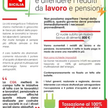 La Cgil si mobilita, da lunedì volantinaggi nei mercati rionali contro il carovita