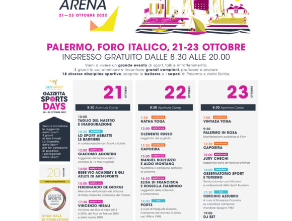 Palermo Sport Tourism Arena: ecco il programma della tre giorni al Foro Italico