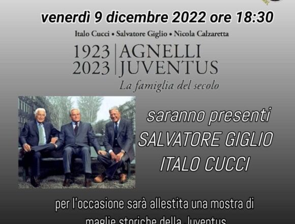 Lo Juventus Official Fan Club Marsala ospiterà domani 9 dicembre alle ore 18,30 Italo Gucci e Salvatore Giglio