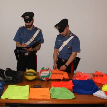 I Carabinieri di Misilmeri recuperano buona parte della refurtiva asportata a seguito dei furti avvenuti al Palazzetto dello Sport 