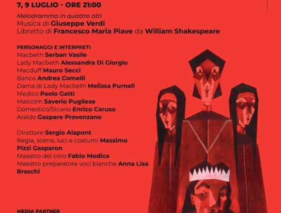 “Macbeth” al Luglio Musicale Trapanese: un cast d’eccezione per un’esperienza indimenticabile