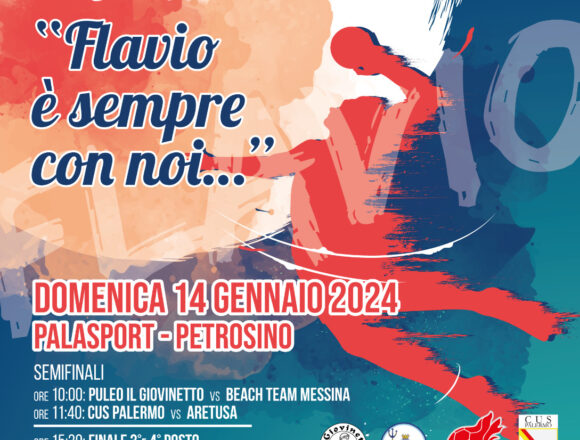 Domenica 14 gennaio, al Palasport di Petrosino, il Memorial “Flavio è sempre con noi…”