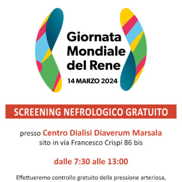 Il 14 marzo screening nefrologico gratuito a Marsala