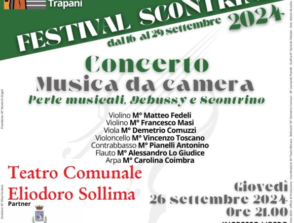 Festival Scontrino. Stasera concerto al Teatro comunale Sollima di Marsala. Ingresso libero