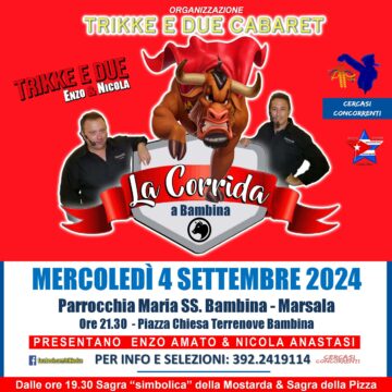 Marsala, ritorna “La Corrida a Bambina” dei Trikke e Due: mercoledì 4 settembre