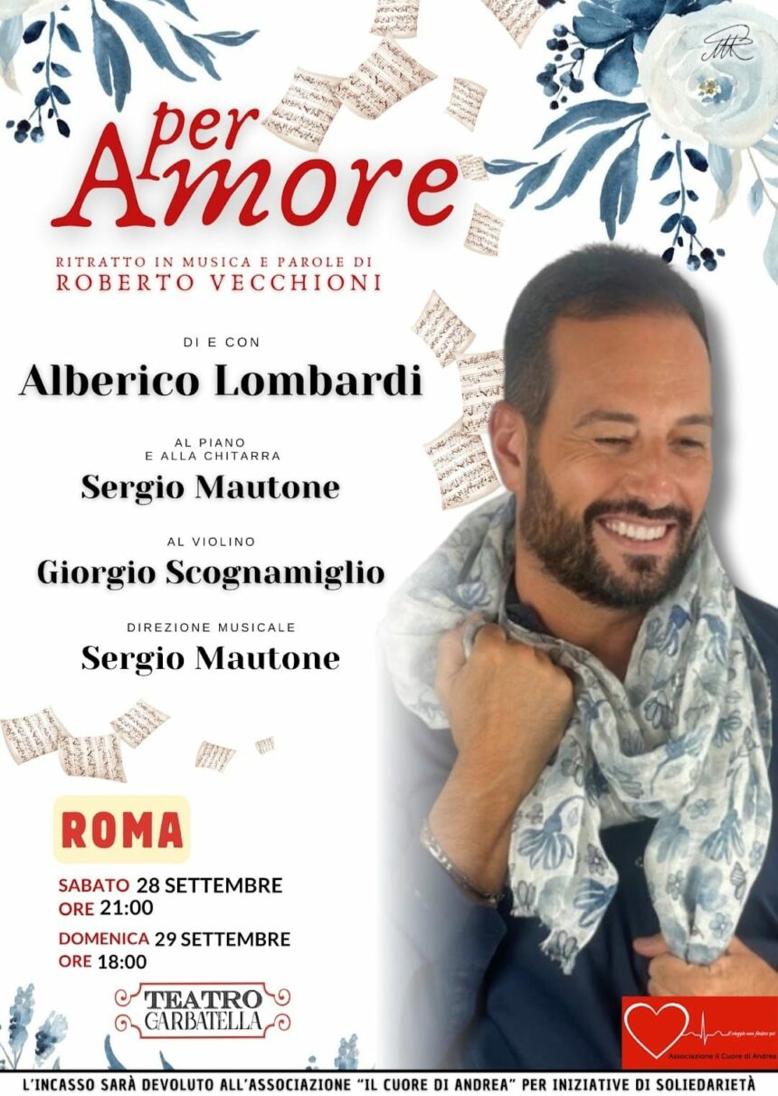 Per Amore, il 28 e 29 settembre al Teatro Garbatella di Roma