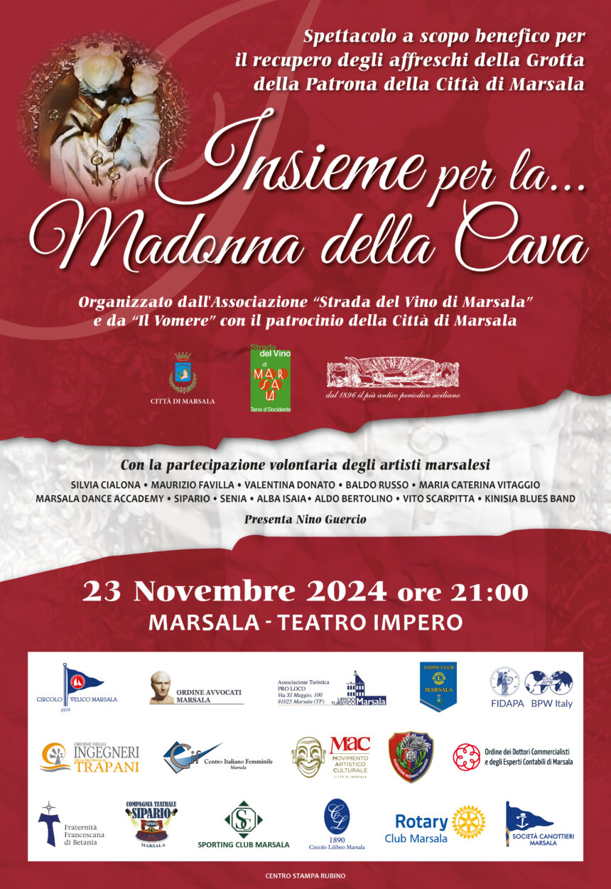 Insieme per la Madonna della Cava il 23 novembre tutti al Teatro Impero di Marsala